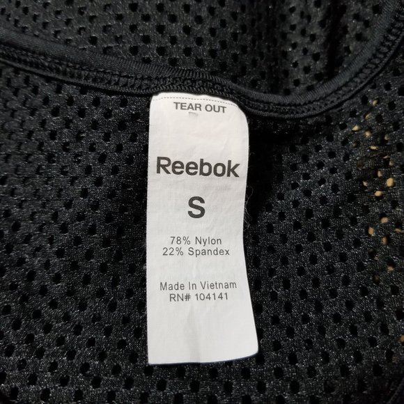 Reebok top Small Active Vibes Only unlined fishnet mesh tank graphic athetic - Picture 10 of 12